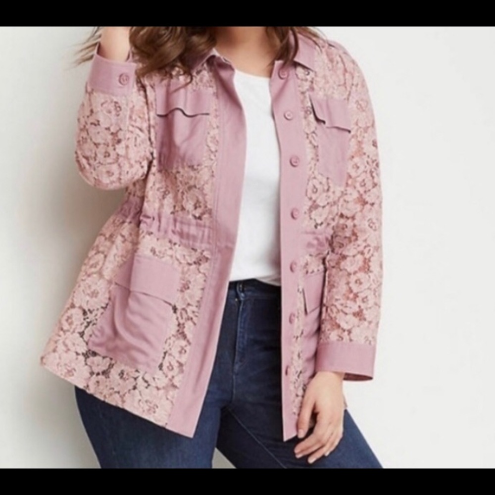 Mauve Lace Anorak Jacket